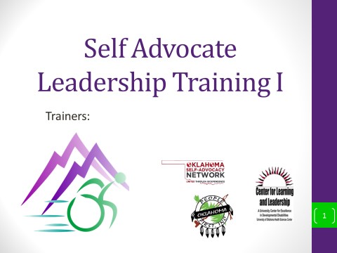 Self-Advocate Training One Title Slide